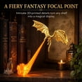 thumbnail image 3 of Dragon Bookshelf Nook Light, 3D Printed Fire-Breathing Fantasy Shelf Decor, Flying Dragon Design Fantasy Reading Nook Decor, Unique Gift for Book Lover Halloween Display, 3 of 6