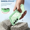 thumbnail image 7 of Dteck Built-in Screen Protector Case for Samsung Galaxy S24 Plus,Compatible with Mag-Safe Slim TPU+PC Full-Body Stylish Shockproof Protective Transparent Cover,Green, 7 of 7