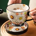 thumbnail image 2 of Qeeadeea Soup Mugs With Handles, Ceramic Bouillon Cups, Small Breakfast Bowl, Soup Bowl With Lid, Cereal Bowl With Lid-colorful-5inch, 17oz, 2 of 7