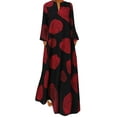 thumbnail image 1 of ZANZEA Robe Longue Élégante et Décontractée pour Femmes à Imprimé à Étages, Col en V, 1 of 2