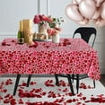 thumbnail image 2 of Rectangle Table Cloth for Valentine’s Day - 60x102 Inch Waterproof Red/Pink Love Heart Pattern Tablecloth Vinyl Wipe Clean Table Cover for Valentines Dinner, Kitchen, Wedding Party Table Decor, 2 of 6