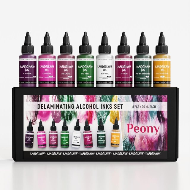 Set de Tintas Alcohol KAMENSKAYA Peonía 8x30ml