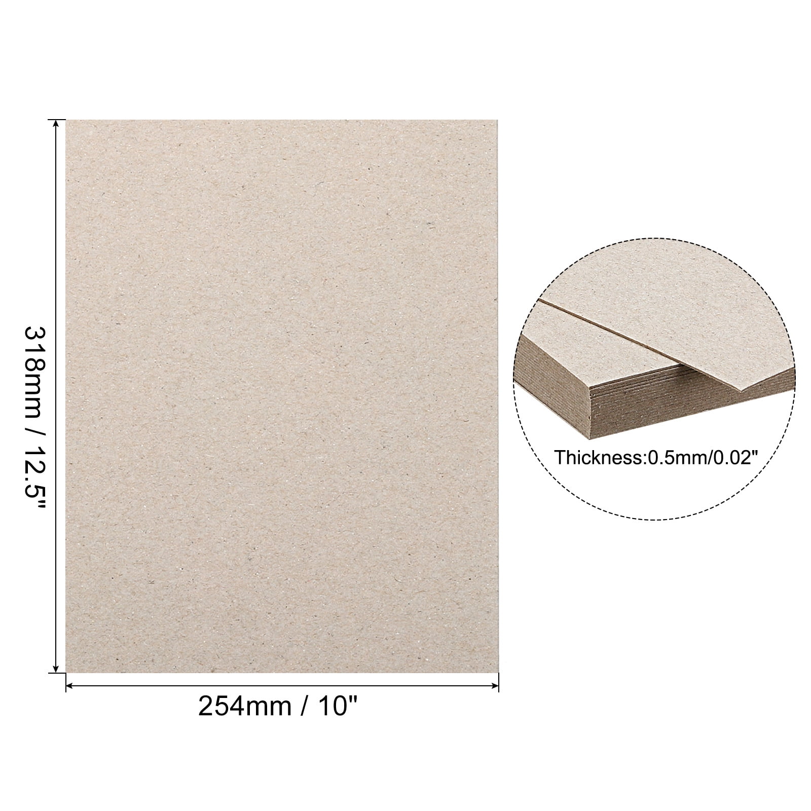 Uxcell 12.5"x10" Gray Cardstock, 40 Sheets Thick Craft Paper Blank Card Stock Paper for Scrapbook Making Cards DIY