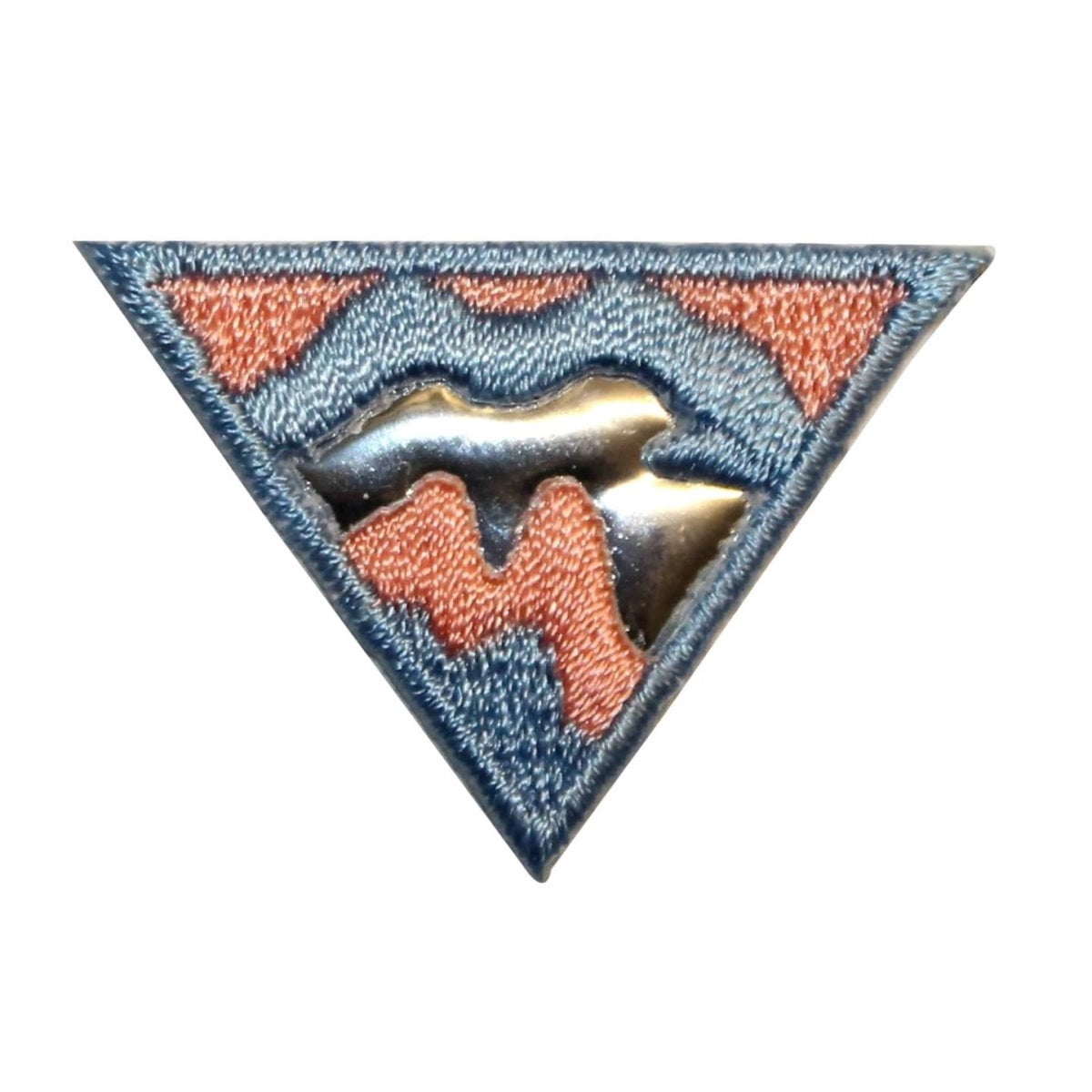 Embossed Triangular Patch ID 8695 Reflective Waves Triangle Patch Badge Design Embroidered IronOn ...