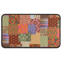 Pioneer Flower Floral Print Pattern Door Rugs,Washable Non Slip Door Mats Indoor,Decorative Door Mats,Entry Mat Indoor for Entrance,Bedroom,Kitchen,Bathroom,30"x17"