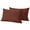 Brown, variant on 2 Pack Outdoor Waterproof Throw Pillow Covers,Retro Dark Purple Linen Bottom Decorative Rectangle Pillow Case Patio Pillowcases for Chair Couch Sofa 20x12in