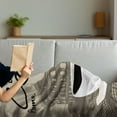 thumbnail image 3 of Coffee Soft Flannel Fleece Throw Blanket, It's Coffee Time Text with Rome Landmark Collesium, Cozy Plush for Indoor and Outdoor Use, 70" x 90", Tan Grey Yellow, by Ambesonne, 3 of 5