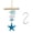 Blue, variant on Lynono Sea Glass Driftwood Wind Chimes Musical Wind Chimes Handcrafted WindchimesG1ftSea Glass Wind Chimes,Handmade Sea GlassW00denWind Chimes,Hanging Decoration