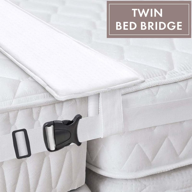 Twin to King Bed Bridge Converter Kit for Twin Beds Gap Filler Pad
