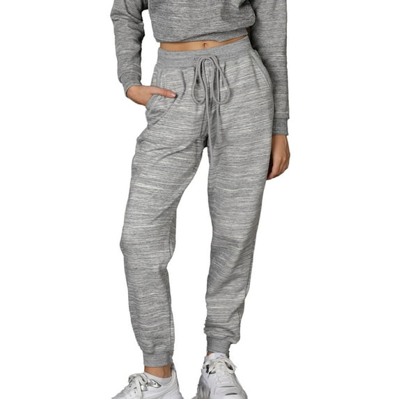 Doublju Women's Casual Elastic Waist Drawstring Jogger Pants (S-3X)