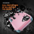 thumbnail image 4 of Compatible with Apple iPhone 16 Plus Case for Women Men, Military Grade Shockproof Drop Protection Anti-Scratch Bumper Rugged Matte Phone Case Cover for iPhone 16 Plus, Pink+Gray, 4 of 7