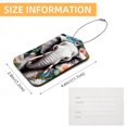thumbnail image 5 of Elephant Luggage Tag, Travel Tags, Handbag Tag - Square PU Leather 2 Pack with Privacy Cover and Stainless Steel Ring - Suitable for Travel, Backpack, Handbag [Amazon Approved], 5 of 7