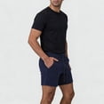 thumbnail image 5 of Yaoyar Men's American Style Basketball Shorts Cotton Breathable Mid Length 5 Inch Inseam Active Bottoms, 5 of 6