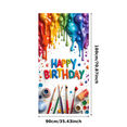 thumbnail image 3 of Decorative Design Happy Birthday Art Theme Colorful Paint Banner for Birthday Celebration Children Party Event, 3 of 7