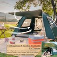 thumbnail image 2 of Outdoor Instant Tents, 4 Person Camping Tents, Maiiann Waterproof Windproof Family Tent with Top Rainfly, Easy Set Up, Portable with Carry Bag, Easy Setup Pop Up Tent for Hiking Traveling, 2 of 13