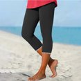 thumbnail image 3 of FNFYFH Clearance Womens Inclusive Yoga Capris All Body Types Workout Pants,Black, 3 of 10