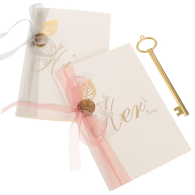 2pcs Delicate Wedding Oath Cards Wedding Vow Cards Wedding Declaration Cards