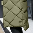 thumbnail image 6 of Juebong Womens Long Puffer Vest Thicken Winter Coats Quilted Hooded Vests Sleeveless Puffy Jacket Parkas Windproof Outerwear Gilet Army Green,XXL, 6 of 8