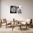 thumbnail image 3 of ZHONGYUTONG Lion and Lioness Wall Art Black and White Lion Picture Wildlife Painting Animal Canvas Artwork Modern Home Living Room Wall Decor Frame (16.00" x 24.00"), 3 of 6