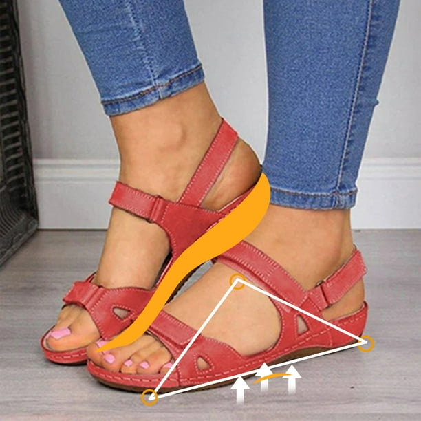 Jsaierl Orthopedic Sandals for Women Casual Summer Open Toe Sandals