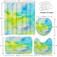 thumbnail image 2 of 4 Pcs Bathroom Sets with Shower Curtain and Rugs, Tractor Car Construction Sunset, Bathroom Decor Truck Industrial Wheels Side Shower Curtain Sets for Bathroom Decor, 2 of 4