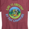 thumbnail image 3 of Pete The Cat - Life Is Groovy By The Campfire - Women's Short Sleeve Graphic T-Shirt, 3 of 6