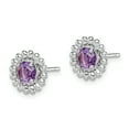 thumbnail image 2 of Sterling Silver Rhod-plat Amethyst Earrings QE14495FEB, 2 of 3