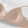 thumbnail image 4 of QASIEATN Solid Color Plunge Bras for Women Spaghetti Strap Wireless Demi Cup Bras Women's Underwear, 4 of 4