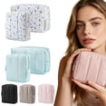 thumbnail image 2 of Small Makeup Organizer | Waterproof Storage Bag | Compact Small Zipper Pouch for Travel and Daily Use, Neutral Taupe 6X4.5X2 in, 2 of 9
