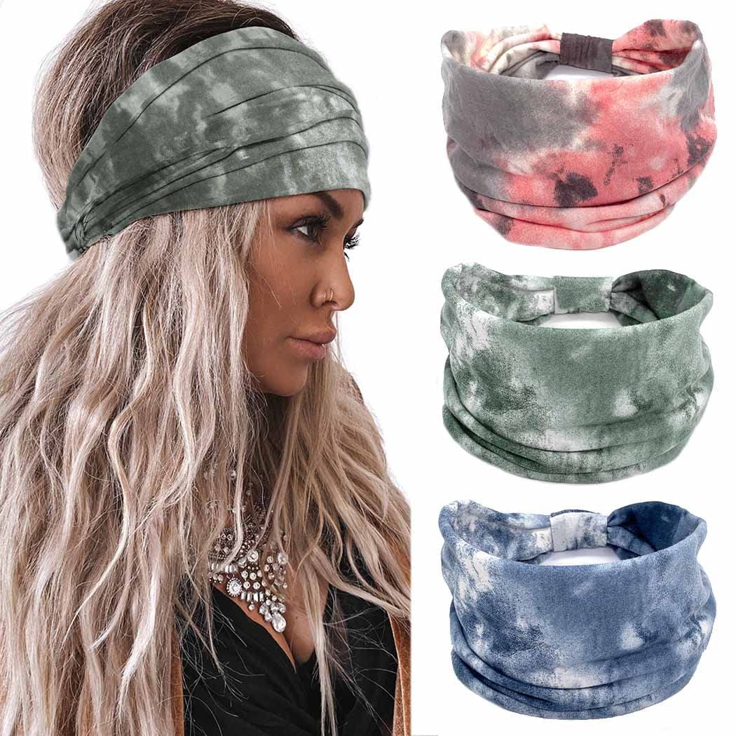 Aceorna Boho Headbands Wide Knotted Hairbands Stretch Turban Head Bands Elastic Fabric Hair Bands Floral Workout Sweetbands Cotton Yoga Hair Scarfs Bohemia Head Wraps for Women and Girls 3 P Aceorna Boho Headbands Wide Knotted Hairbands Stretch Turban Head Bands Elastic Fabric Hair Bands Floral Workout Sweetbands Cotton Yoga Hair Scarfs Bohemia Head Wraps for Women and Girls 3 P