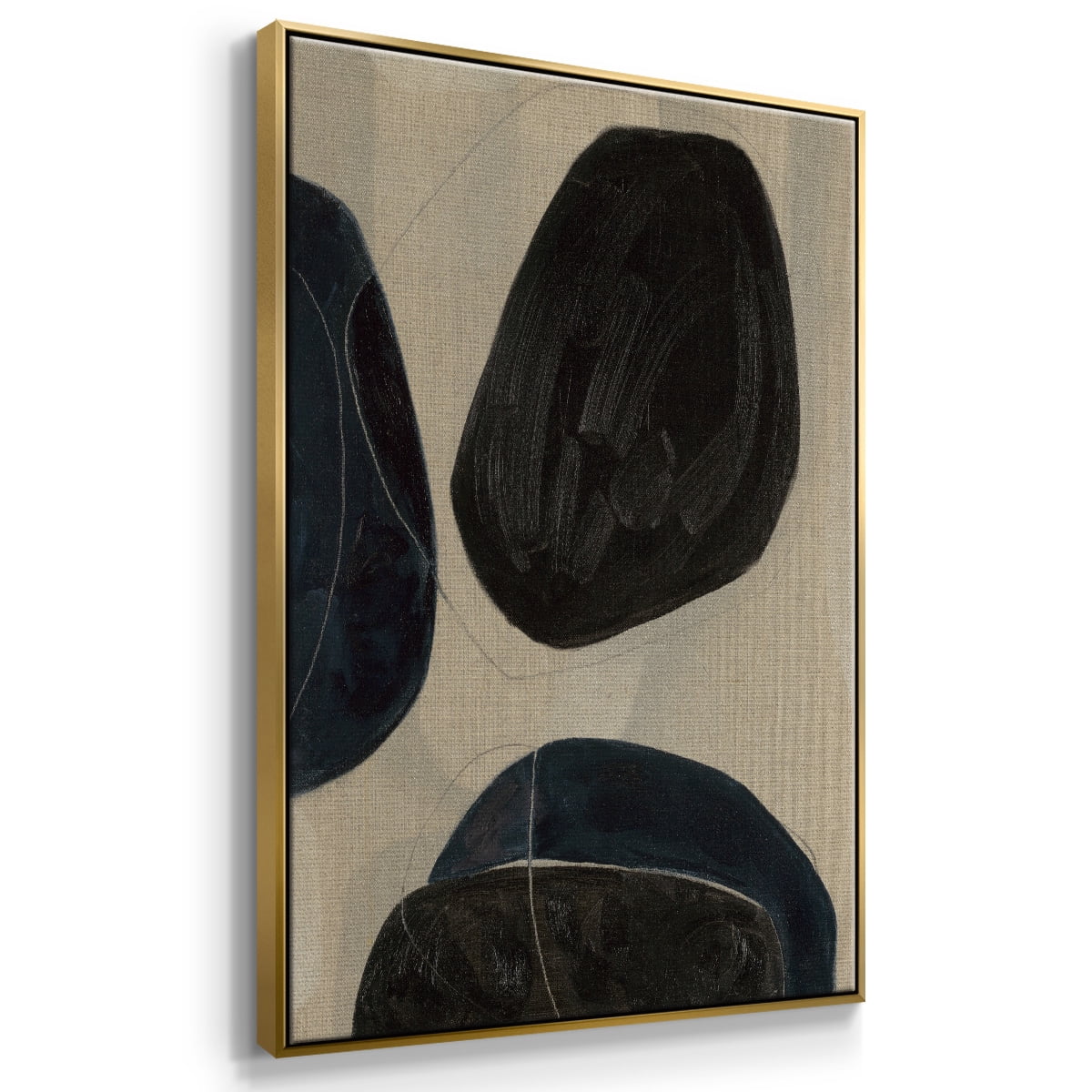 Gravity II Framed Premium Gallery Wrapped Canvas - Ready to Hang - 17 x 25 - Gold Floating Frame