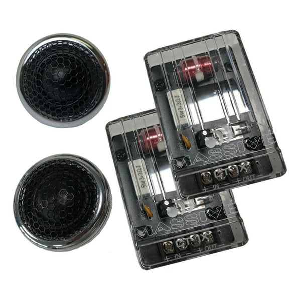 Massive Audio CT 1X - 100 Watts RMS Multi Mounting 25mm Silk Dome Chrome Tweeters