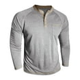 thumbnail image 4 of VJATTWR Men's Long Sleeve Shirt, Knit Fabric with Button Placket, Smart Casual Look for Office M, 4 of 7
