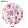 thumbnail image 6 of Pioneer Flower Floral Print Pattern Round Tablecloth 60"x60",Wrinkle Wipeable Table Cloth for Kitchen Dining Room Picnic Patio Party, 6 of 6