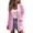 Pink, variant on IUYRTFE Women's Satin Open Front Cardigan Long Sleeve Duster Coat with Pockets Casual Loungewear Top