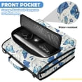 thumbnail image 6 of Zipper Binder with Shoulder Strap 2 inch 3 Ring Waterproof File Folder Organizer Bag 500 Sheet Blue Butterfly and Flower, 6 of 8