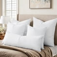 thumbnail image 4 of Teler Goose Feather Down Throw Pillow Inserts, Cotton Fabric Decorative Pillow Inserts for Couch Sofa Bed, 20" x 20", 2 Pack, 4 of 9