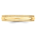 thumbnail image 3 of 14k Yellow Gold 4mm Lightweight Milgrain Half Round Wedding Band Size 7, 3 of 5