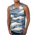 thumbnail image 1 of Weiqiqre Débardeurs de Plage Hommes Drôle Été Débardeurs Col en V Sans Manches T-Shirts Graphiques Col Rond, 1 of 4