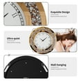 thumbnail image 5 of LUVODI 24 inch Rround Crushed Diamond Wall Clock Silver Beveled Mirrored Clock for Wall Living Room Decor, 5 of 11