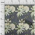 thumbnail image 1 of oneOone Cotton Poplin Gray Fabric Flower & Leaves Watercolor Sewing Fabric By The Yard Printed Diy Clothing Sewing Supplies 56 Inch Wide, 1 of 4