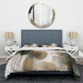 thumbnail image 3 of Designart "Artwork Featuring Abstract Shapes II" Abstract Bedding Covert Set - Abstract Painting Brown Abstract Bed Set With 1 Sham, 3 of 6