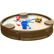 Modern Home 4ft Round All Weather Resistant Outdoor Sandbox Kit w/Cover