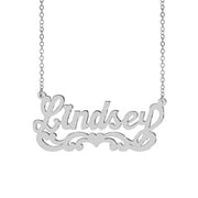 Personalized Script Name Necklace with Heart on Tail