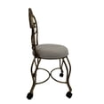 thumbnail image 3 of Victorian Vanity Stool with Back - Bronze, 3 of 7
