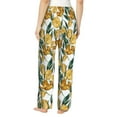 thumbnail image 3 of Xecao Yellow Tulips Women's Straight Lounge Pajama Pants: The Epitome of Relaxed Sleepwear, 3 of 9