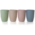 thumbnail image 1 of Vaso con pajita de trigo de 400 ml, duradero, con agarre antideslizante, apto para lavavajillas, diseño ecológico y práctico, 1 of 5