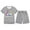 Grey, variant on CAIXIA Girls 2 Piece Outfits Size 8 Easter Holiday Printed Short Sleeve T-Shirt and Shorts Pajama Set for Kids,2-3 Years
