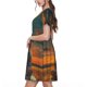 thumbnail image 2 of Easygdp Sunset Prairie Meditating Horse para Vestido Transpirable de Mujer, Vestido Suelto de Manga Corta con Pliegues y Bolsillos para el Verano, 2 of 6