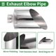 thumbnail image 5 of Punta de escape hacia abajo de 3" ID de Unique Bargains, acero inoxidable T304, pulido de superficie, tubo de codo de mandril de 12" de longitud total, adecuado para salidas de escape de 6" OD, 5 of 7